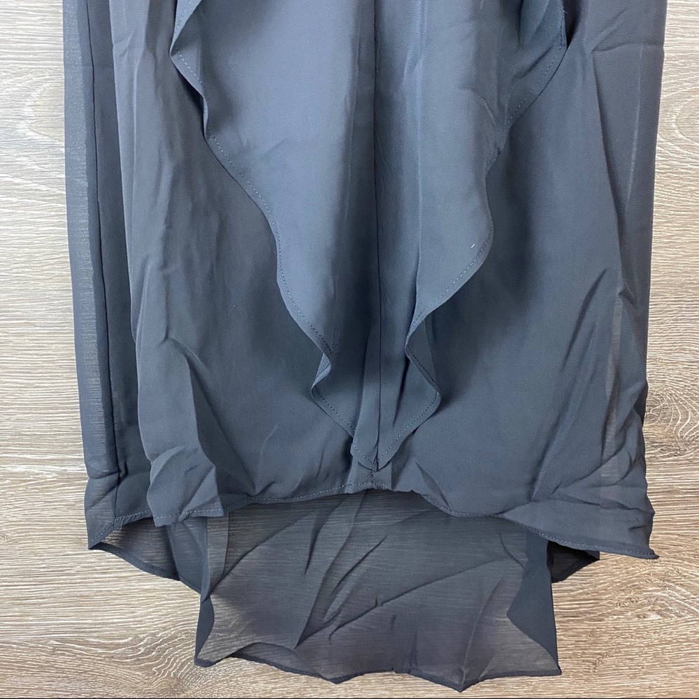 INC Ruffle Front Black dress with Necklace NWT - Picture 3 of 7
